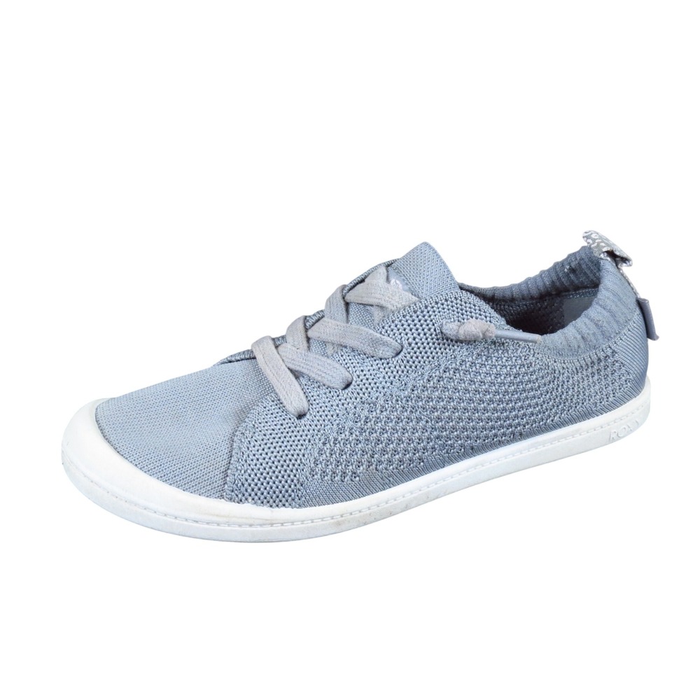 Roxy Bayshore Women Size 4 Slip On Sneaker Everyday Walking Shoe Gray Knit